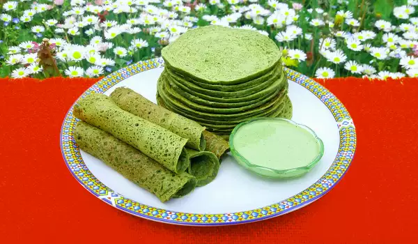 Шпинатные блинчики из цельнозерновой муки