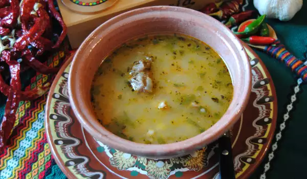 Свадебный суп курбан чорба (из баранины)