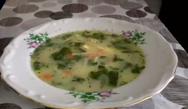 Супа из картофеля и шпината