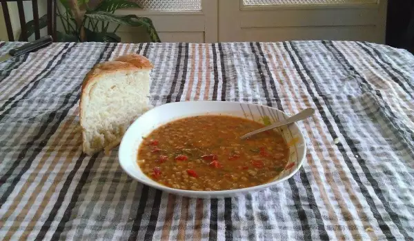 Чечевичный суп с болгарским перцем