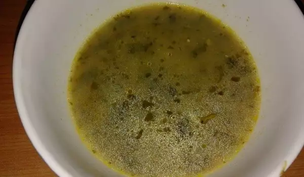 Шпинатный суп с мясом индейки