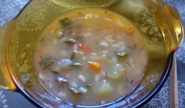 Суп из кабачков и риса