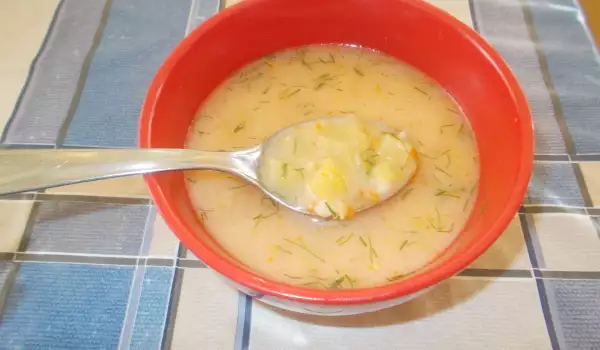 Летний суп из кабачков и риса