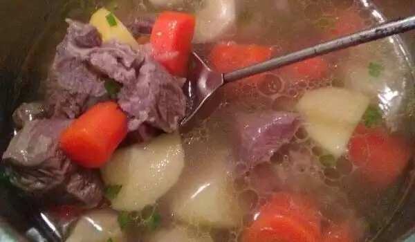 Суп из вареной телятины по рецепту бабушки