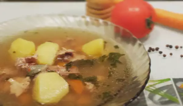 Болгарский традиционный суп - Телешко варено с овощами