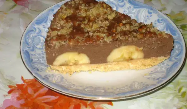 Какаовый торт с бананами без выпечки