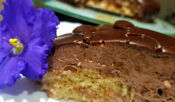 Торт с шоколадной пастой и сыром маскарпоне
