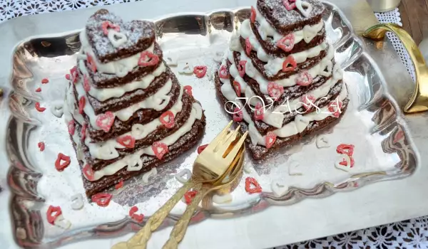 Мини тортики в форме сердца