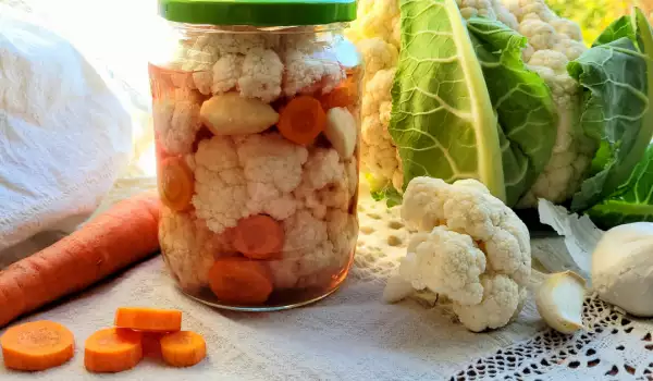 Быстрое соленье с цветной капустой