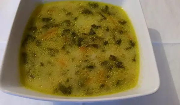 Вкусный суп из шпината