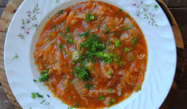 Постная китайская капуста с фенхелем