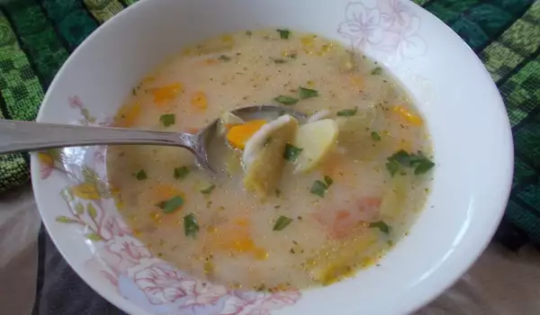Овощной суп с заправкой
