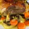 Ножка ягненка с пивом и картофелем в духовке