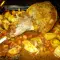 Запеченная ножка ягненка с морковью и картофелем