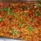 Запеченная фасоль маш с грибами и помидорами