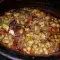 Фасоль с копчеными ребрышками в горшке для запекания