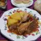 Куриные ножки с картофелем и шпинатом
