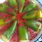 Фаршированные перцы с яйцом, брынзой и томатным соусом