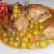 Отварная диетическая курица с овощами