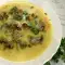 Грибной суп с шампиньонами и заправкой