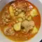 Рагу с картофелем, свининой и горошком