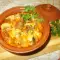 Мясной фарш с грибами в горшочках