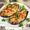Фаршированные баклажаны с мясным фаршем и сыром