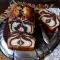 Мраморный кекс с яичными белками и кокосовой стружкой