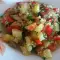 Киноа с кабачками и баклажанами