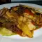 Китайское блюдо с тремя видами мяса и овощами