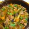 Тушеная свиная шейка с вешенкой и луком