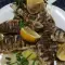 Маринованный луфарь на гриле