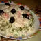 Салат с макаронами, курицей и майонезом