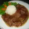 Свиные кусочки с соусом