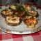 Грибы, фаршированные брынзой, сыром и сливками