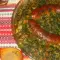 Колбаски с рисом, грибами и морковью
