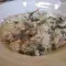 Ливер ягненка с рисом и зеленым луком