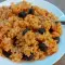 Постный рис с помидорами и оливками