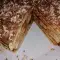 Мини блинный торт с шоколадом и бананами