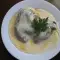Фаршированный перец с белым соусом