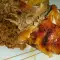 Фаршированный кролик с рисом и грибами