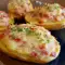 Картофельные лодочки с ветчиной и моцареллой