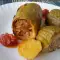 Кабачки, фаршированные мясным фаршем и помидорами
