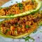 Кабачки с начинкой из мясного фарша в духовке