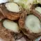 Грибы, фаршированные брынзой и сыром