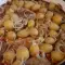 Стейки с молодым картофелем и луком