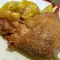 Мясо утки с грушами и картошкой