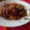 Фасоль с белыми грибами и сушеными перцами