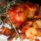 Курица с грибами и овощами в рукаве