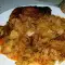 Курица с квашеной капустой в духовке